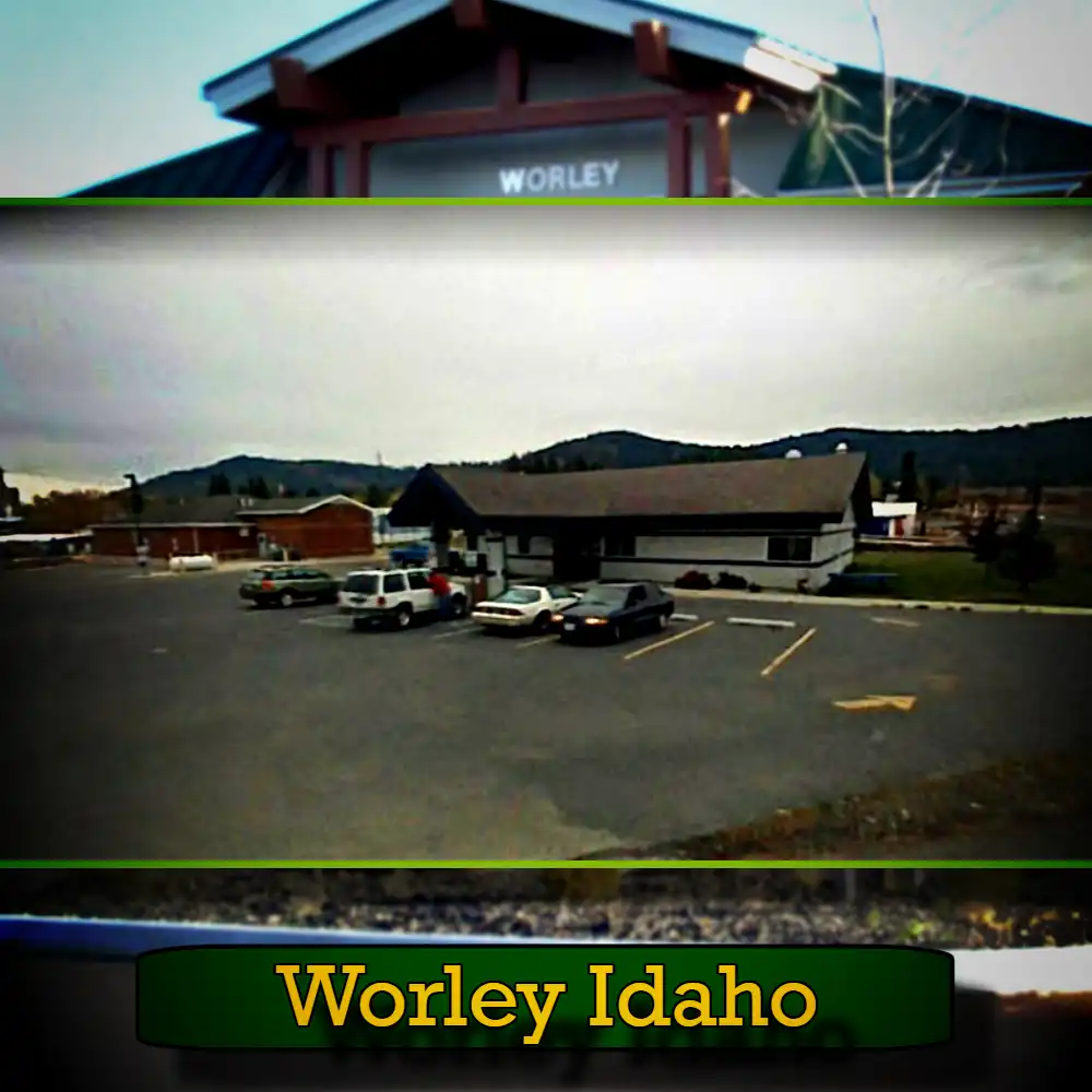 Image of a parking lot with several cars parked in front of a one-story building, including a tow truck. The caption at the bottom reads 