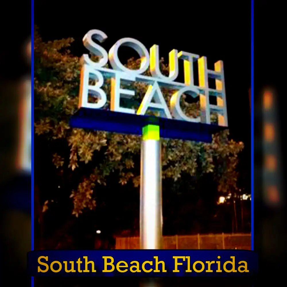 A brightly lit sign reading 